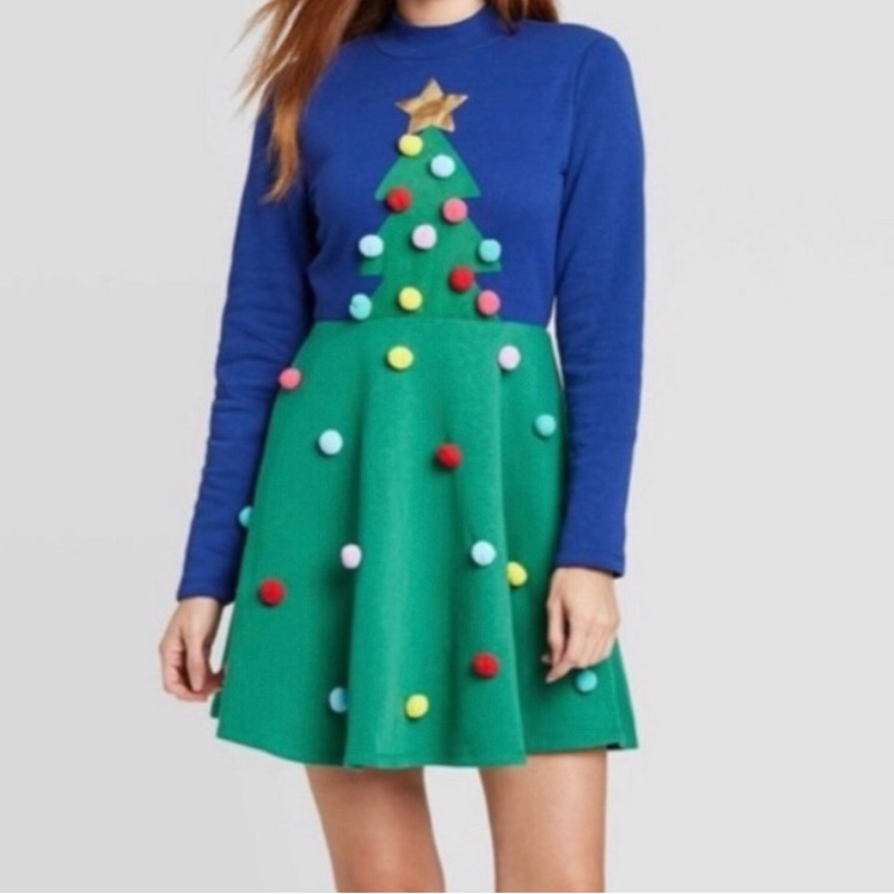 Womens Ugly Christmas Long Sleeve Pullover Sweater